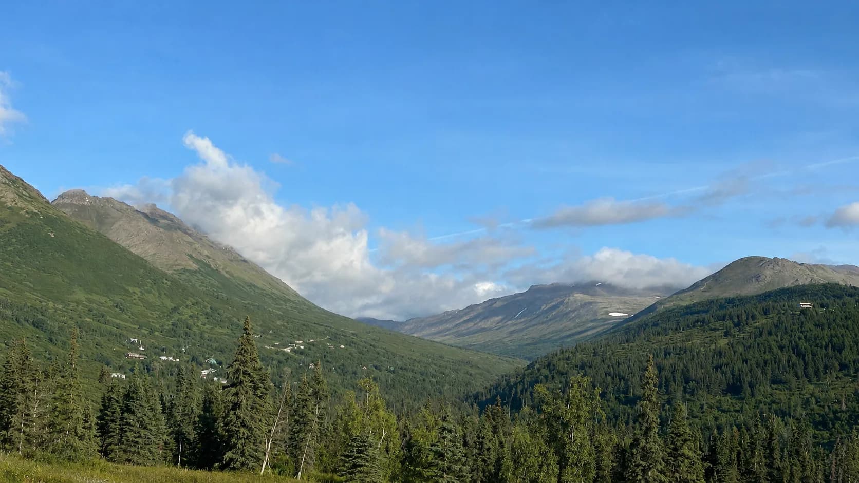The Rabbit Creek Valley area in Chugach State Park, on the route up toward Rabbit Lake