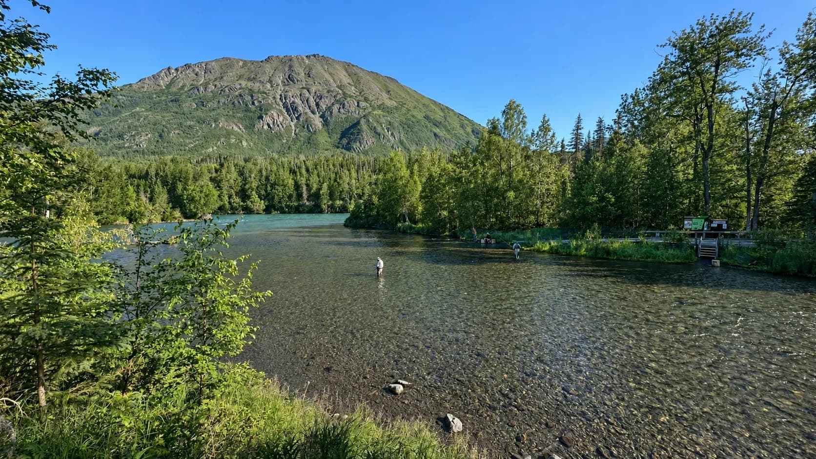 The Russian River near Cooper Landing on the Kenai Peninsula