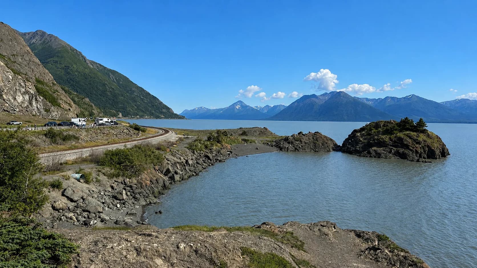 Turnagain Arm from the Beluga Point area along the Seward Highway